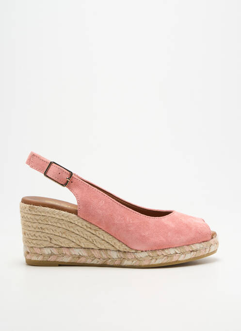 Espadrilles fermeture boucle(s) talon de 7 à 9cm rose LA MAISON DE L'ESPADRILLE femme