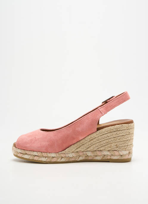 Espadrilles fermeture boucle(s) talon de 7 à 9cm rose LA MAISON DE L'ESPADRILLE femme