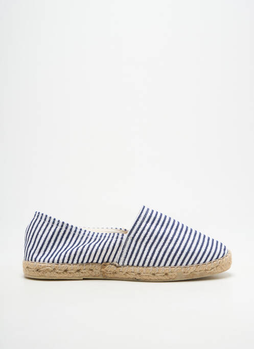Espadrilles tissage satiné talon plat jusqu'à 3cm bleu LA MAISON DE L'ESPADRILLE femme