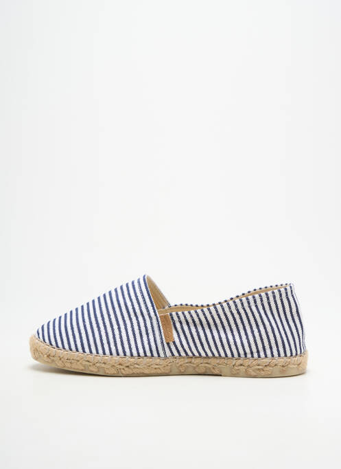 Espadrilles tissage satiné talon plat jusqu'à 3cm bleu LA MAISON DE L'ESPADRILLE femme