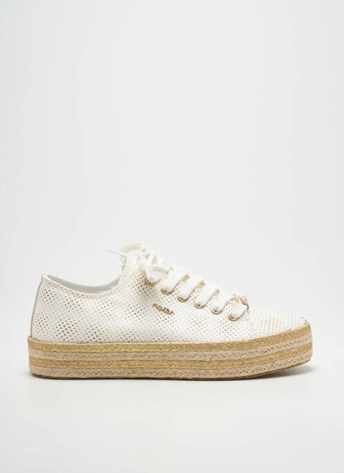 Espadrilles fermeture lacets talon de 4 à 6cm blanc RIEKER femme