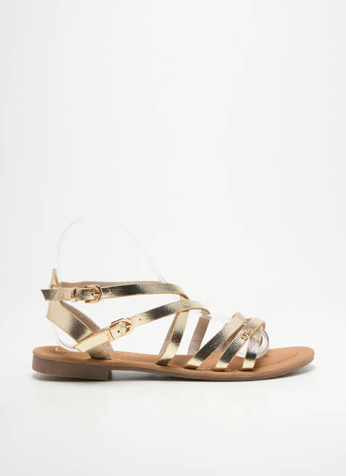 Sandales/nu pieds chiquet talon plat jusqu'à 3cm or LPB femme