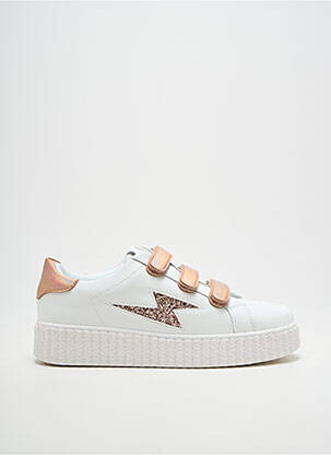 Baskets tissage tissage pailleté talon plat jusqu'à 3cm blanc VANESSA WU femme