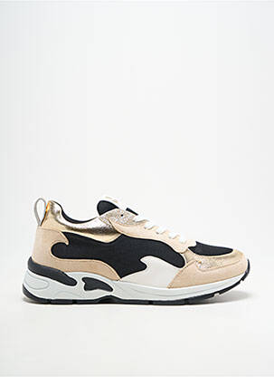 Baskets tissage satiné talon de 4 à 6cm beige VANESSA WU femme