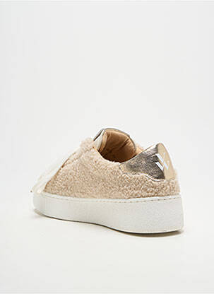 Baskets tissage satiné talon de 4 à 6cm beige VANESSA WU femme