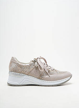 Baskets talon compensé talon de 4 à 6cm argent RIEKER femme