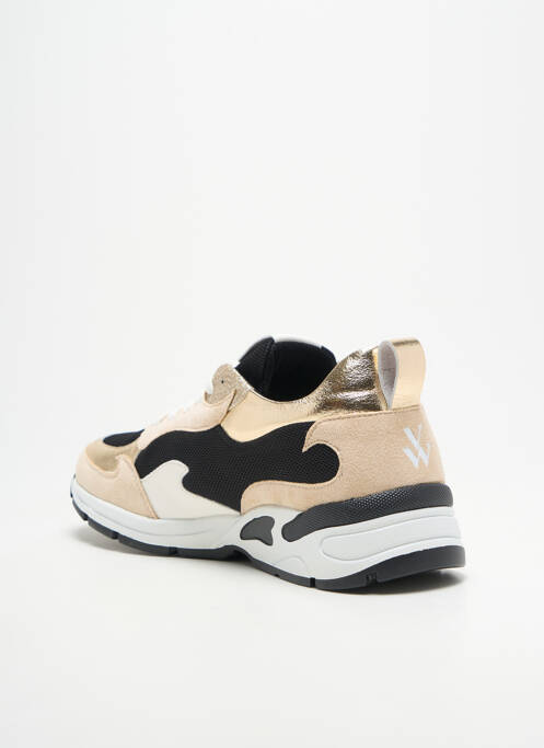 Baskets tissage satiné talon de 4 à 6cm beige VANESSA WU femme