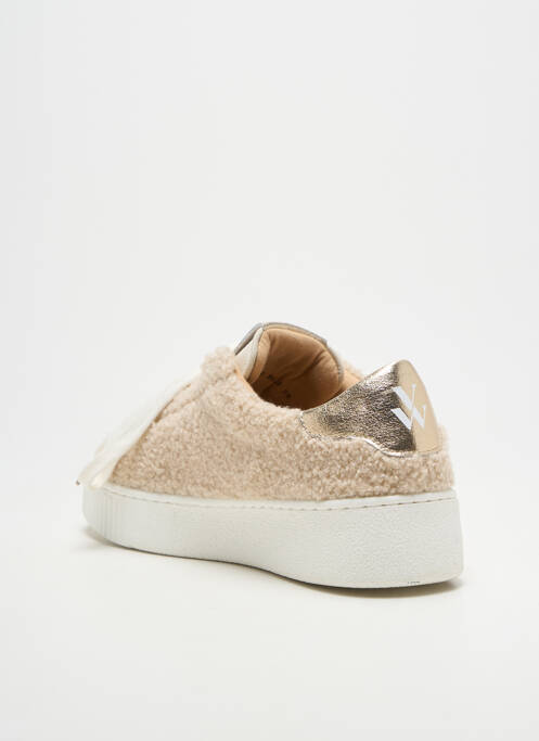 Baskets tissage satiné talon de 4 à 6cm beige VANESSA WU femme