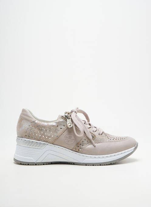 Baskets talon compensé talon de 4 à 6cm argent RIEKER femme