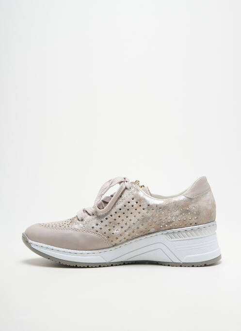 Baskets talon compensé talon de 4 à 6cm argent RIEKER femme