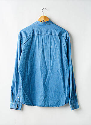 Chemisier coupe droite manches longues bleu FIGARET femme