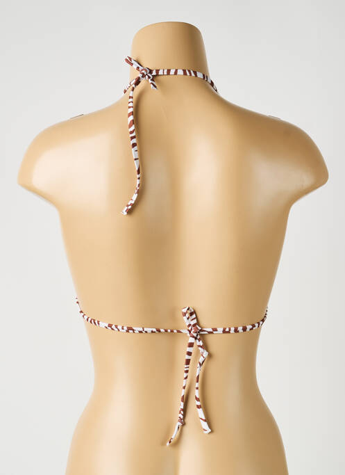 Haut de maillot de bain stretch haut triangles marron ETAM femme