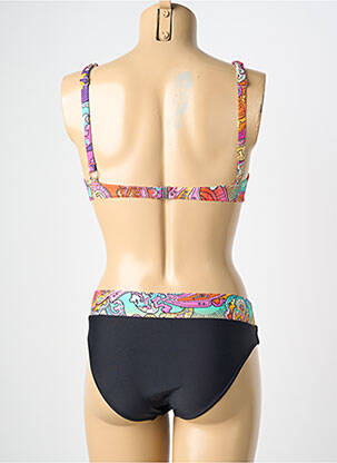 Maillot de bain 2 pièces stretch haut soutien-gorge balconnet noir PLATJA femme