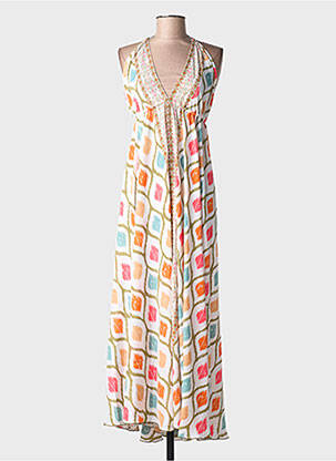 Robe de plage coupe cintrée blanc PINK PLANET femme