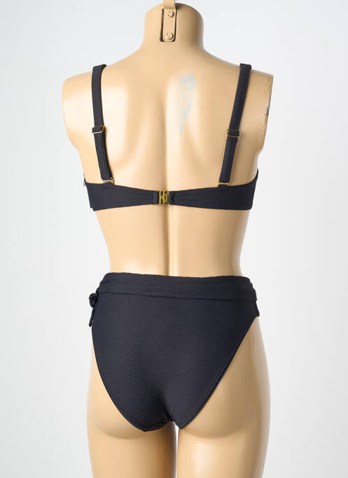 Maillot de bain 2 pièces stretch haut soutien-gorge emboitant noir MISS CARAÏBES femme
