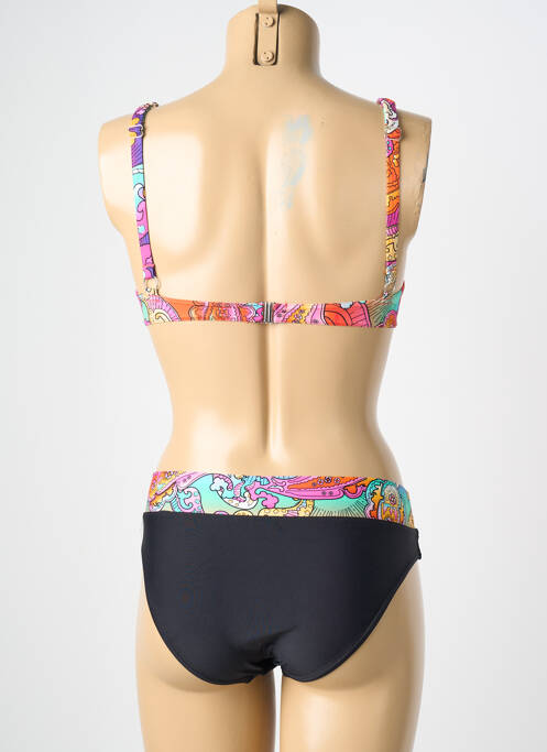 Maillot de bain 2 pièces stretch haut soutien-gorge balconnet noir PLATJA femme