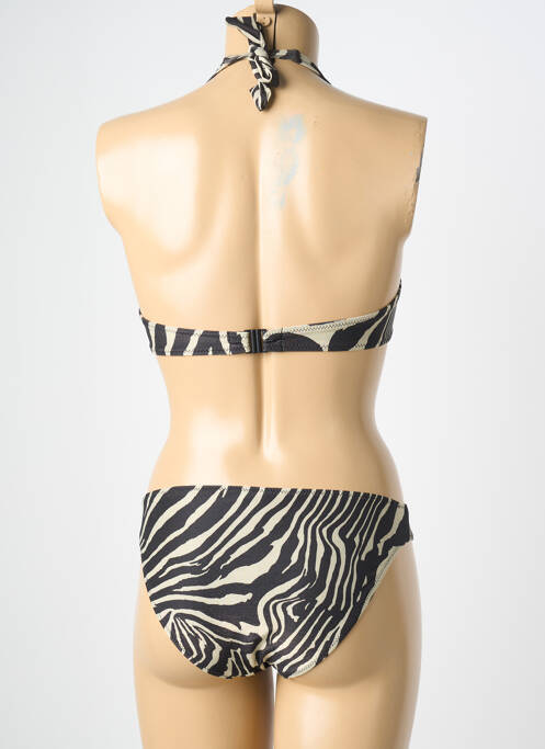 Maillot de bain 2 pièces stretch haut soutien-gorge emboitant noir DOLLY & JANE femme