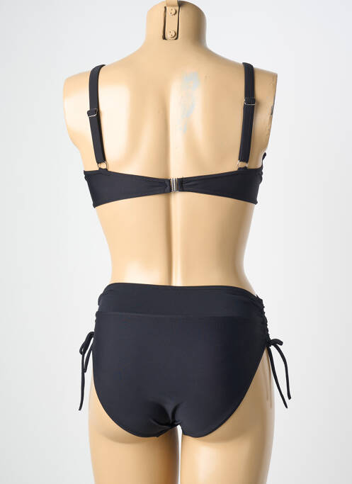 Maillot de bain 2 pièces stretch haut soutien-gorge emboitant noir PLATJA femme