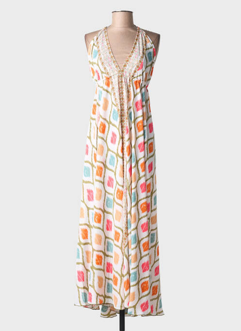 Robe de plage coupe cintrée blanc PINK PLANET femme