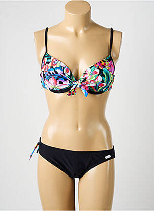 Maillot de bain 2 pièces haut soutien-gorge moulé haut soutien-gorge moulé noir MISS CARAÏBES femme