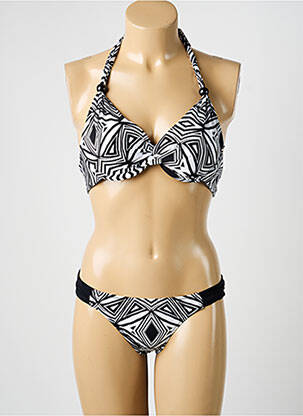 Maillot de bain 2 pièces stretch haut soutien-gorge moulé noir DOLLY & JANE femme