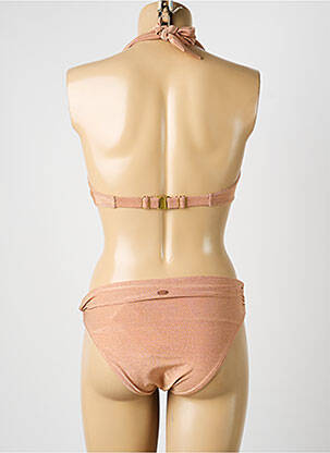 Maillot de bain 2 pièces stretch haut soutien-gorge moulé beige BLUELOBSTER femme