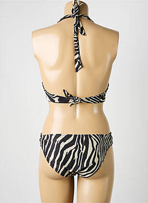 Maillot de bain 2 pièces stretch haut soutien-gorge moulé marron DOLLY & JANE femme