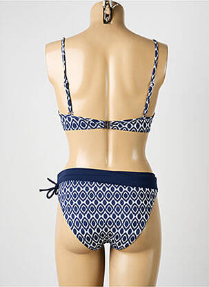 Maillot de bain 2 pièces stretch haut soutien-gorge moulé bleu MISS CARAÏBES femme