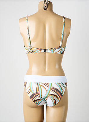 Maillot de bain 2 pièces stretch haut soutien-gorge moulé blanc MISS CREEKS femme