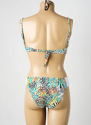 Maillot de bain 2 pièces stretch haut soutien-gorge moulé vert MISS CARAÏBES femme