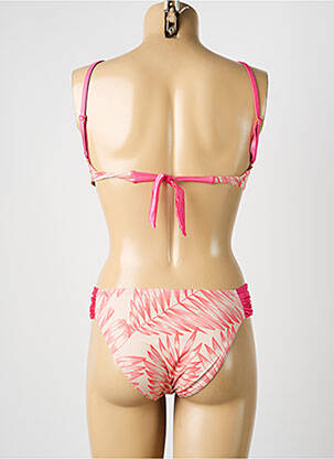 Maillot de bain 2 pièces stretch haut soutien-gorge moulé rose MISS CARAÏBES femme