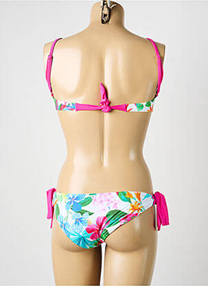 Maillot de bain 2 pièces stretch haut soutien-gorge moulé rose MISS CARAÏBES femme