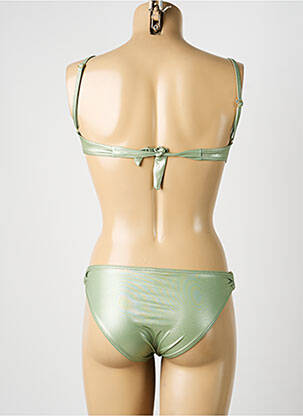 Maillot de bain 2 pièces stretch haut soutien-gorge moulé vert MISS CARAÏBES femme