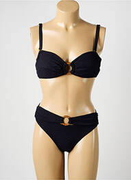Maillot de bain 2 pièces stretch haut soutien-gorge balconnet noir BLUELOBSTER femme