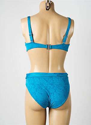Maillot de bain 2 pièces bretelles élastiquées ajustables haut soutien-gorge balconnet bleu LOLITA ANGELS femme