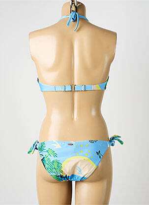 Maillot de bain 2 pièces stretch haut bandeau bleu BLUELOBSTER femme