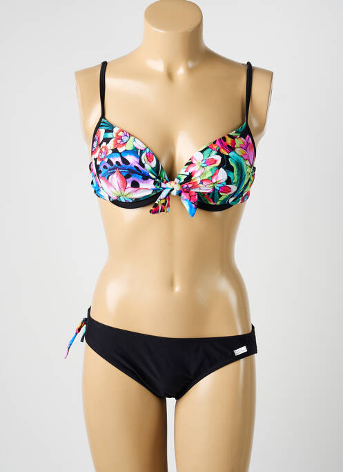Maillot de bain 2 pièces haut soutien-gorge moulé haut soutien-gorge moulé noir MISS CARAÏBES femme