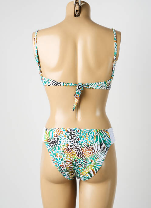 Maillot de bain 2 pièces stretch haut soutien-gorge moulé vert MISS CARAÏBES femme