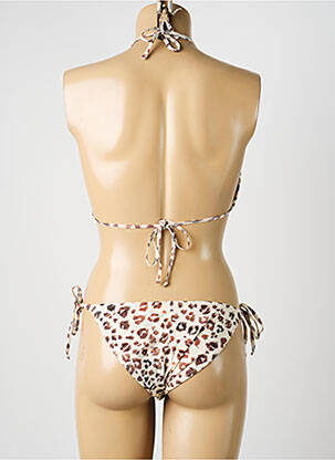 Maillot de bain 2 pièces stretch haut soutien-gorge avec mousse de rembourrage amovible beige DOLLY & JANE femme