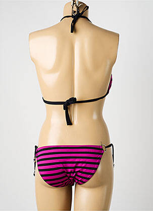 Maillot de bain 2 pièces stretch haut soutien-gorge avec mousse de rembourrage amovible violet LIVIA femme