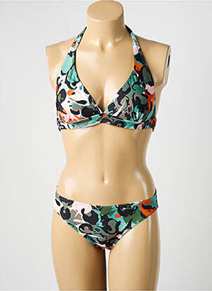 Maillot de bain 2 pièces stretch haut soutien-gorge avec mousse de rembourrage amovible vert BLUE LOBSTER femme