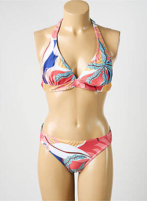 Maillot de bain 2 pièces stretch haut soutien-gorge avec mousse de rembourrage amovible orange BLUE LOBSTER femme