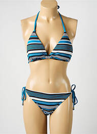Maillot de bain 2 pièces stretch haut soutien-gorge avec mousse de rembourrage amovible vert KIWI femme