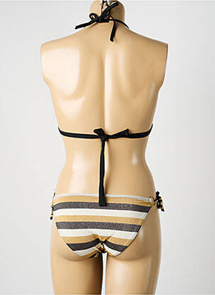 Maillot de bain 2 pièces stretch haut soutien-gorge avec mousse de rembourrage amovible or LIVIA femme