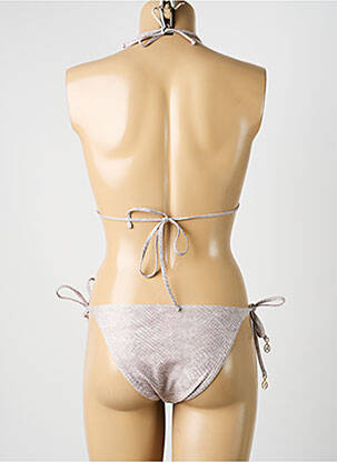 Maillot de bain 2 pièces stretch haut soutien-gorge avec mousse de rembourrage amovible beige LOLITA ANGELS femme