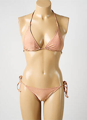 Maillot de bain 2 pièces stretch haut soutien-gorge avec mousse de rembourrage amovible beige BLUE LOBSTER femme