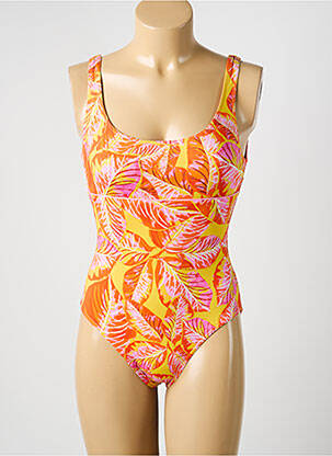 Maillot de bain 1 pièce stretch jaune KIWI femme