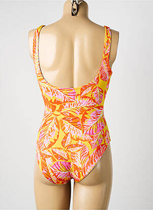 Maillot de bain 1 pièce stretch jaune KIWI femme