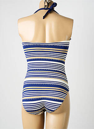 Maillot de bain 1 pièce bretelles élastiquées amovibles haut bandeau bleu KIWI femme