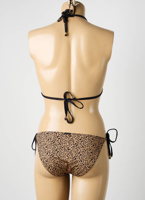 Maillot de bain 2 pièces stretch haut soutien-gorge avec mousse de rembourrage amovible beige KIWI femme
